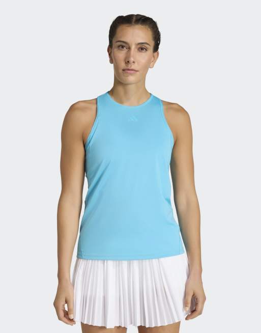 adidas performance Club Tennis Climacool tank in signal cyan, 4 of 4