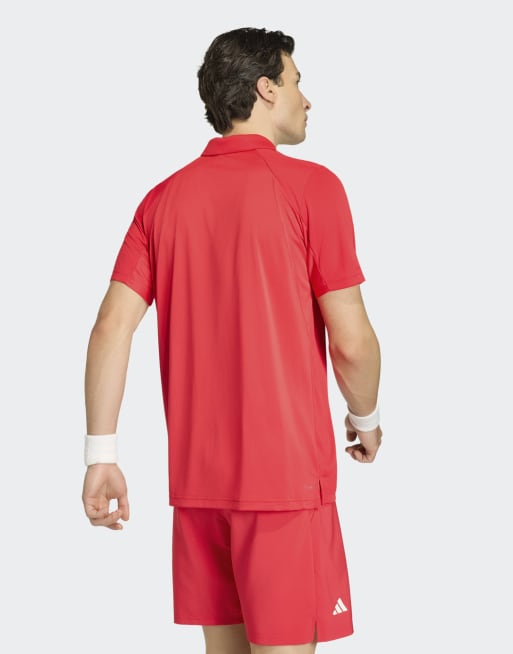 adidas Performance – Club Tennis – Czerwona koszulka polo, 3 z 4