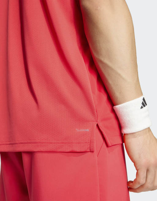adidas Performance – Club Tennis – Czerwona koszulka polo, 4 z 4