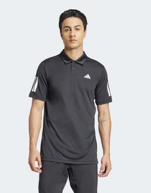 adidas performance – Club Tennis – Polohemd in Schwarz mit den 3 Streifen