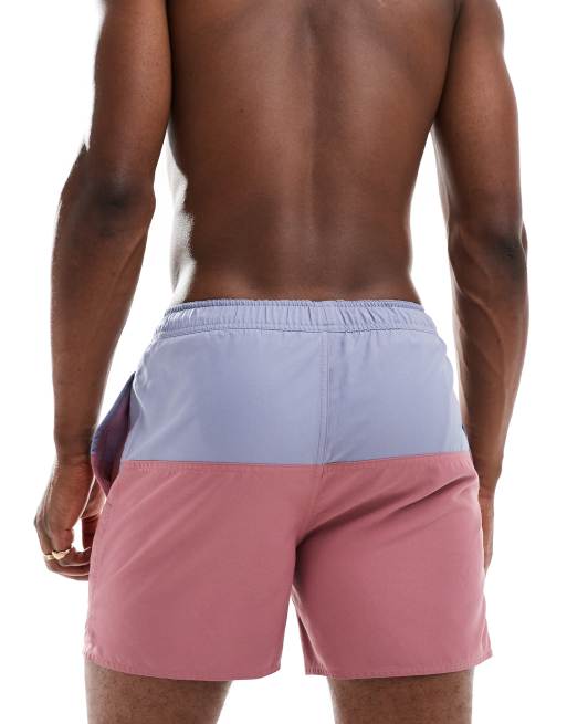 adidas Performance - CLX - Pantaloncini da bagno viola e rossi colorblock, 3 di 4