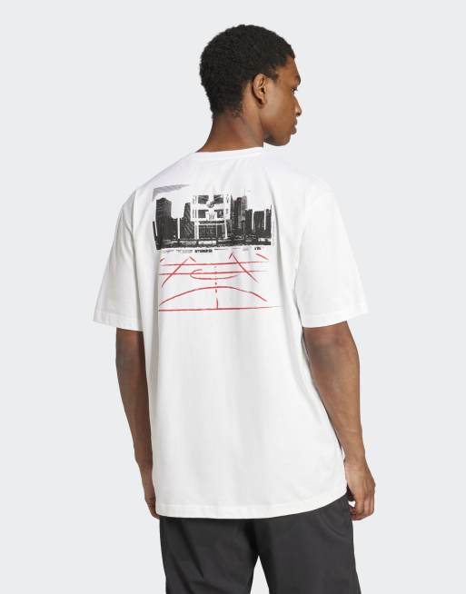 adidas Performance - Codes - T-shirt à motif photoréaliste - Blanc