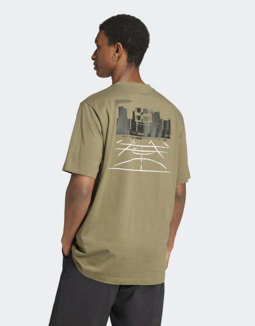 adidas Performance - Codes - T-shirt à motif photoréaliste - Olive strata