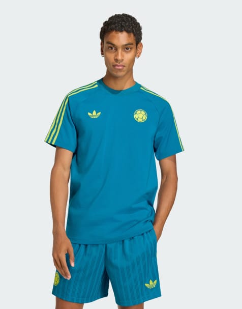 adidas performance - Colombia Originals - T-shirt color petrolio - view 1