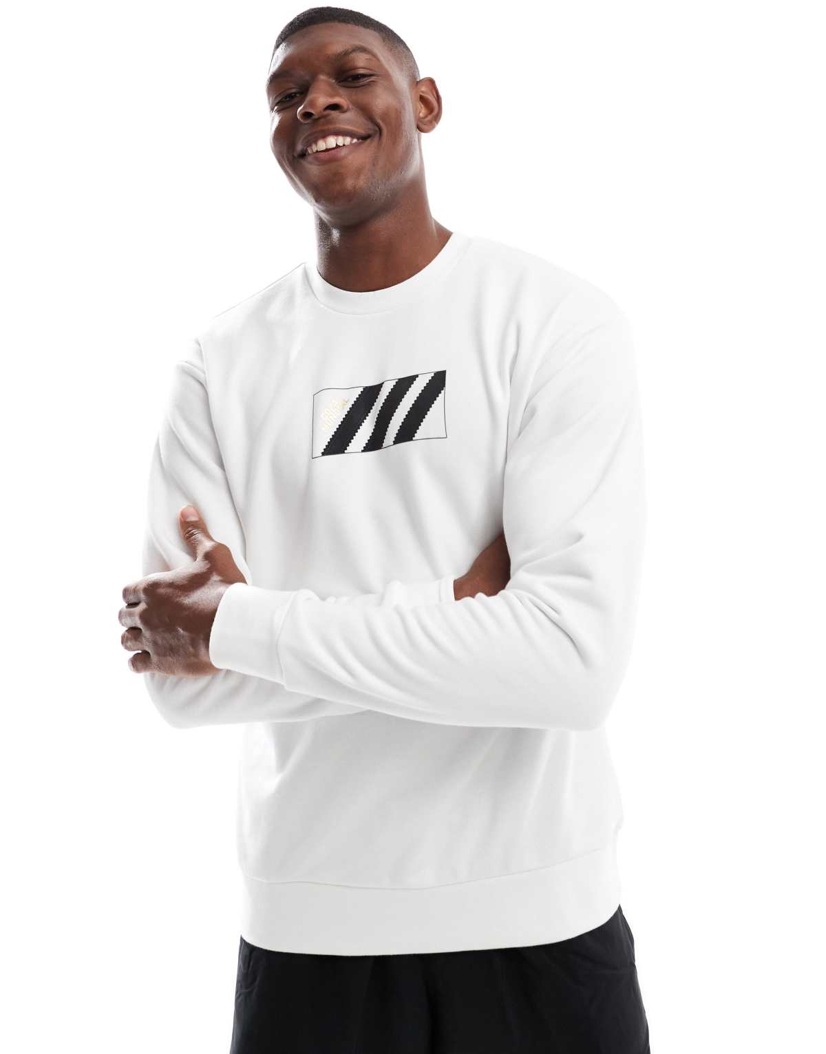 adidas performance Copa graphic sweatshirt in white