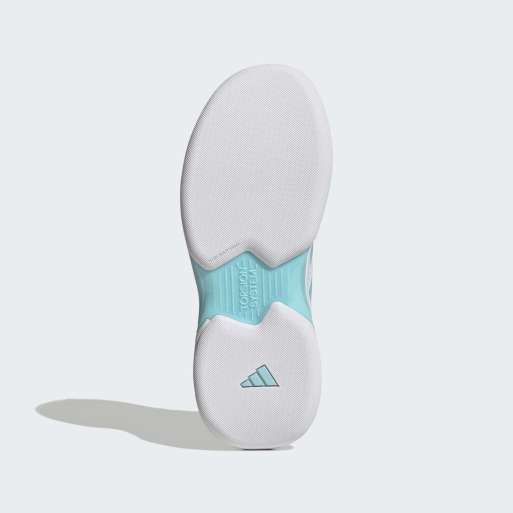 adidas Performance Courtjam Control tennis shoes in cloud white/bliss blue, 2 of 4