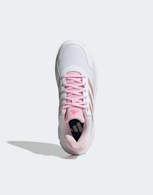 adidas Performance - Courtjam control 3 - Chaussures de tennis - Blanc nuage/argenté métallisé, 4 de 4