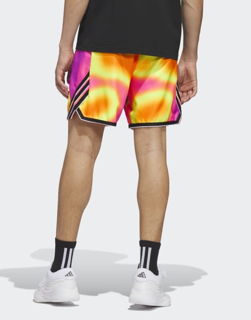 adidas Performance - Crazy Lite - Short à motif intégral - Rose lucide et jaune, 4 de 4