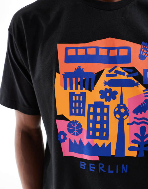 adidas Performance – Czarny T-shirt z grafiką z napisem „Berlin”, 4 z 4