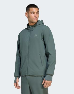 Adidas Vert Veste De Survêtement Full Zip D4t Climawarm - Image 2