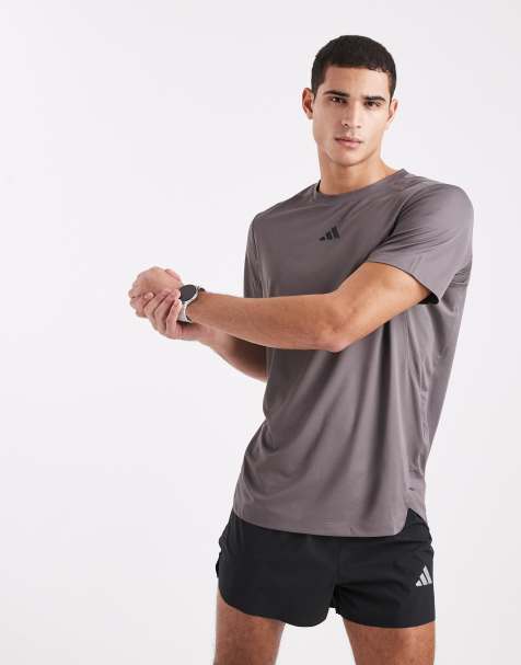 adidas Performance - D4T Primelift - Koksgrå T-shirt med 3 striber - view 1