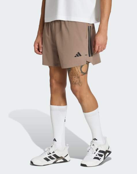 adidas Performance – D4T Primelift – Shorts in Khaki Six mit den drei Streifen - view 1