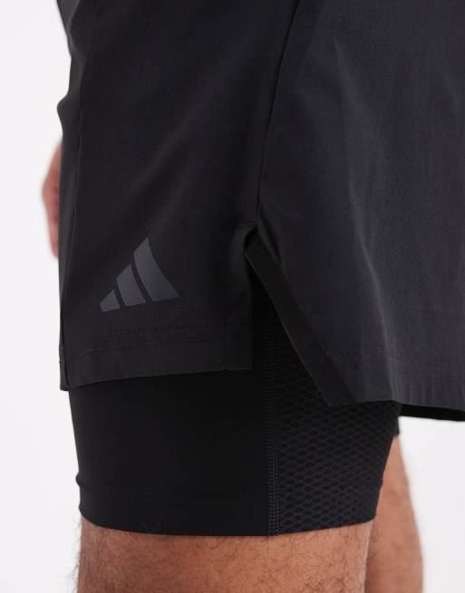 adidas Performance – D4t Workout – Czarne szorty sportowe 2-w-1, 4 z 5