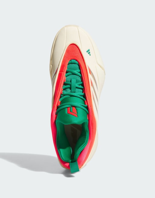 adidas performance – Dame 9 – Buty w kolorze waniliowym, czerwonym i zielonym, 2 z 4