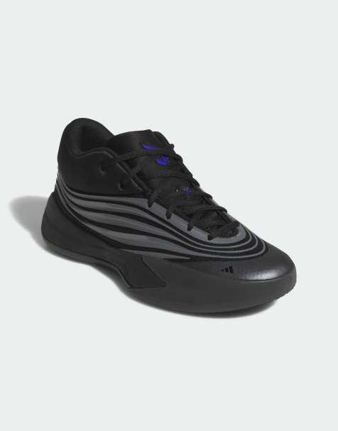 adidas performance Dame x shoes in core black / iron metallic / l - view 1