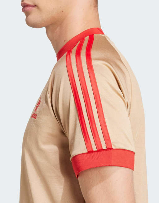 adidas Performance David Beckham Originals 3-stripes tee in magic beige, 2 of 4