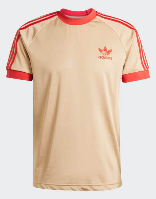 adidas Performance – David Beckham Originals – Beige t-shirt med tre ränder, 4 av 4