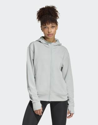 Designed 4 Training - Sweat zippé à capuche - Sauge éclatant-Vert 2XS