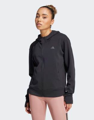 adidas Performance - Designed 4 Training - Sweatshirtjacke in Schwarz mit Reißverschluss