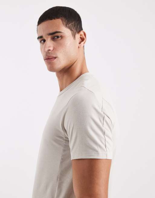 adidas Performance - Designed for Training - Beige trænings-T-shirt, 4 af 5