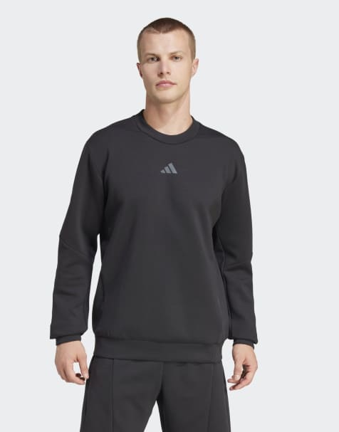 adidas Performance – Designed for training – Czarna sportowa bluza z okrągłym dekoltem - view 1