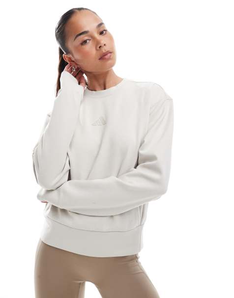 adidas performance - Designed for Training - Felpa girocollo da riscaldamento beige - view 1