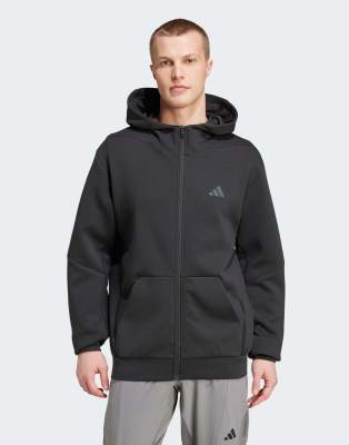 adidas performance Designed for training full-zip track jacket in black