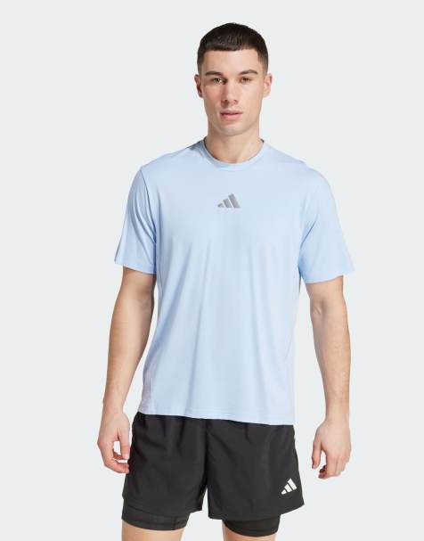 adidas Performance - Designed-for-training - Intensity - T-shirt in glow blauw - view 1