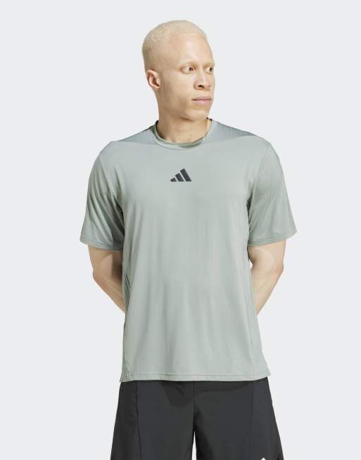 adidas Performance - Designed For Training Intensity - T-shirt verde argento