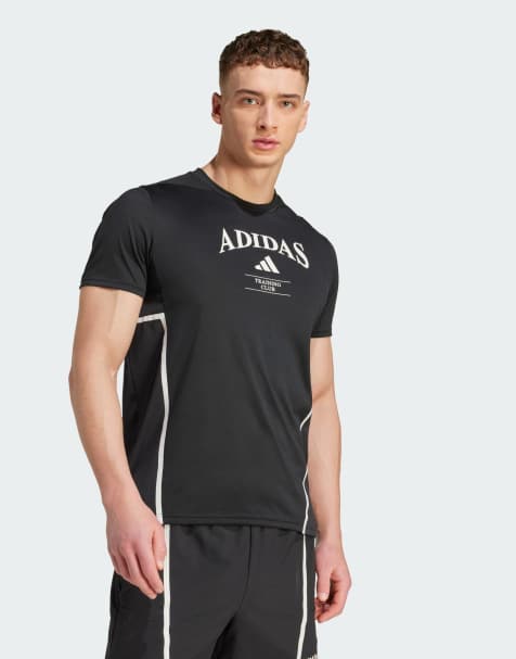 adidas Performance - Designed-for-Training - Legacy - T-shirt in zwart en wit - view 1