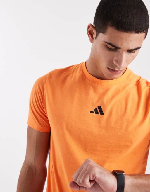 adidas Performance – Designed For Training – Orange t-shirt för träning, 3 av 5