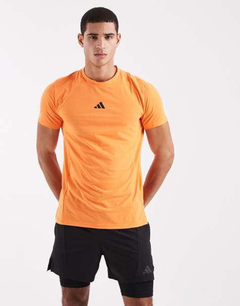 adidas Performance - Designed for Training - Orange trænings-T-shirt - view 1