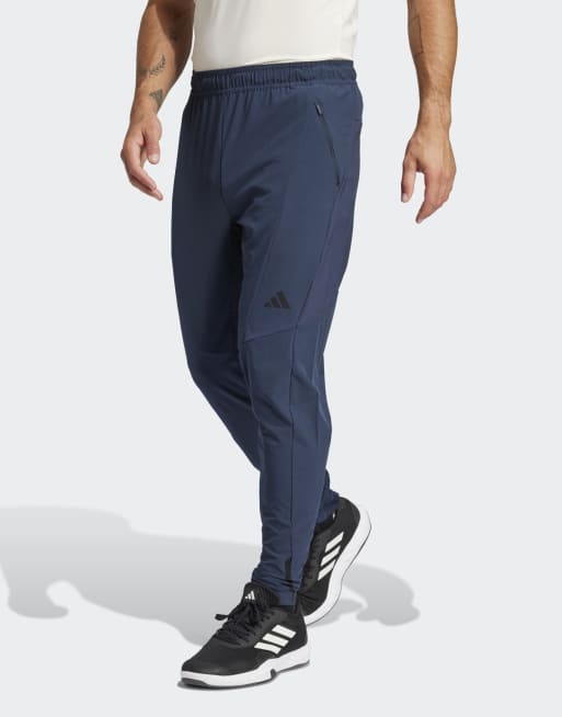 adidas Performance - Designed For Training - Pantaloni ibridi color inchiostro aurora
