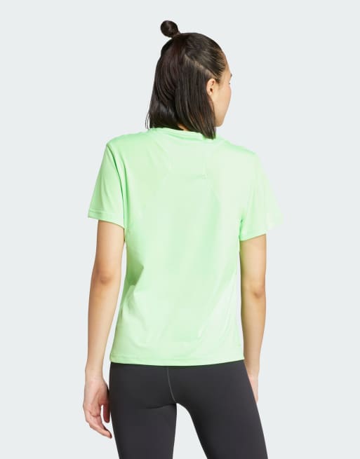 adidas Performance - Designed For Training - T-shirt da allenamento color lime