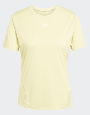 adidas Performance - Designed for Training - T-Shirt in Powder Yellow-Gelb