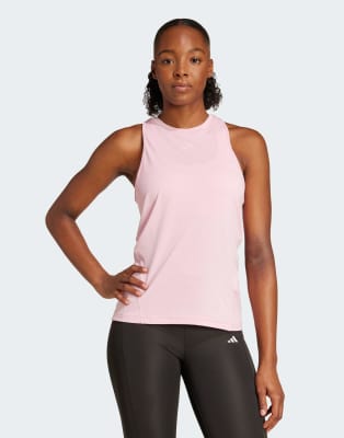 adidas Performance - Designed for Training - Tanktop in True Pink/Weiß-Rosa