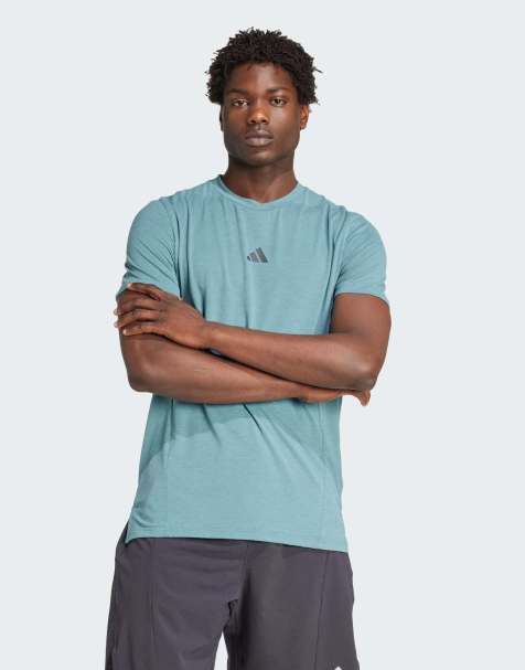 adidas Performance - Designed-For-Training - Work-out - T-shirt in blauwgroen - view 1