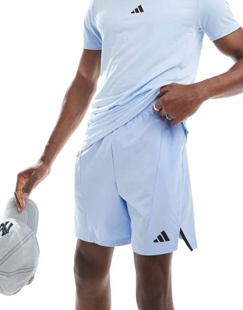adidas performance Designed for training workout shorts in glow blue - view 1