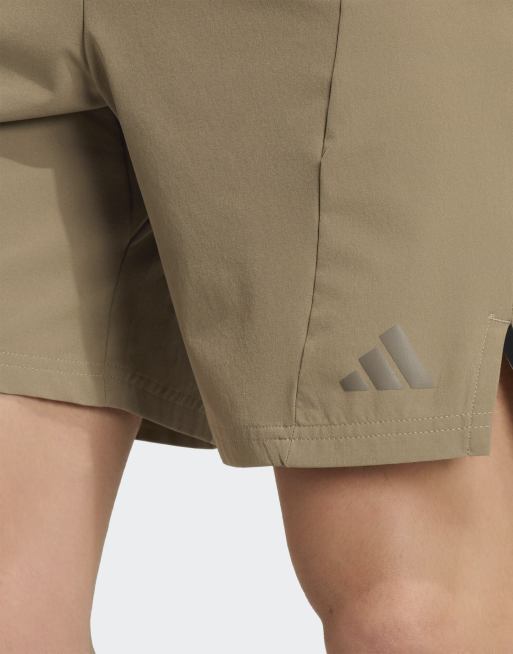 adidas performance Designed for training workout shorts in khaki six, 2 of 4