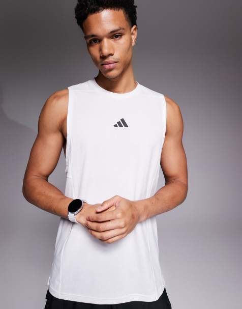adidas performance - Designed for Training - Workout tanktop in wit - view 1