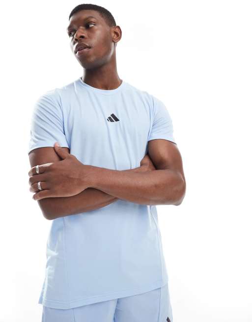 adidas performance Designed for training workout tee in glow blue