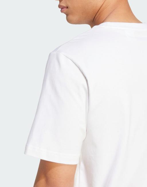 adidas performance Dog hoop patch graphic tee in white, 3 of 4