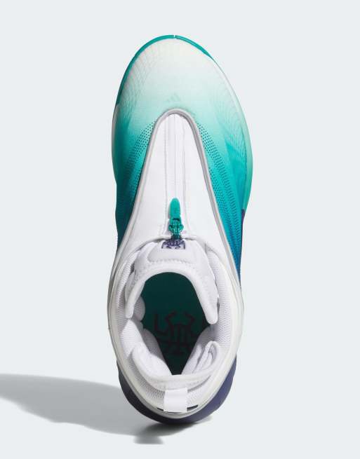 adidas performance D.o.n. issue 7 in pure teal / cloud white / dark, 3 of 4