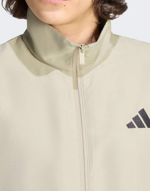 adidas Performance – Dres z tkaniny z 3 paskami w kolorze neutralnym, 2 z 4