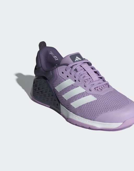 adidas Performance - Dropset 3 Strength - Scarpe da allenamento color prugna polvere / bianco nuvola
