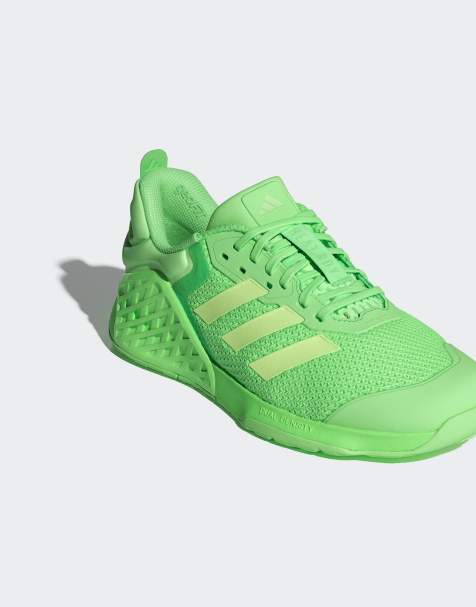 adidas performance Dropset 3 strength training shoes in lime burst / semi green spark - view 1