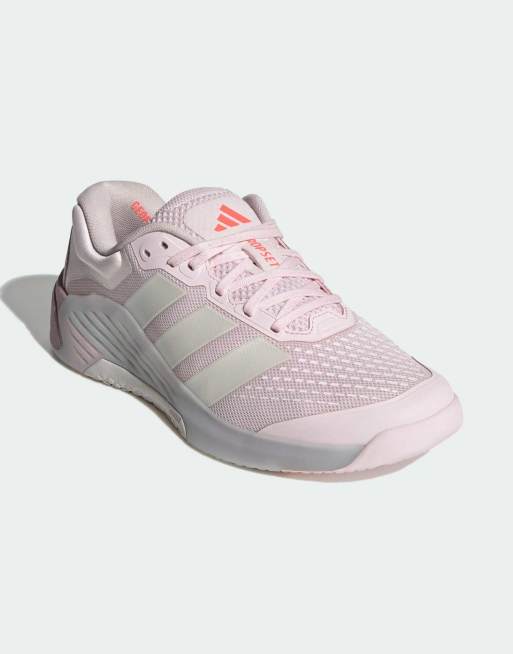 adidas Performance Dropset 4 sneakers da training rosa e bianche, 6 di 7