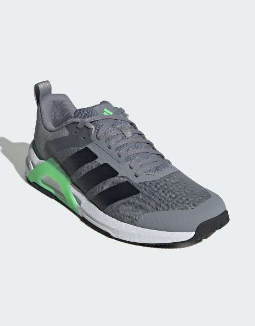 adidas performance - Dropset control - Grå/kernesort/lime træningssko, 3 af 4