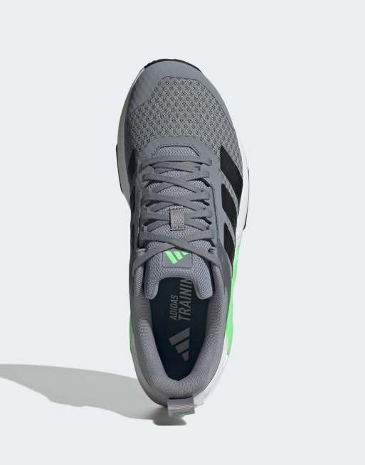adidas Performance – Dropset Control – Trainingsschuhe in Grau/Core Black/Lime Burst, 2 von 4