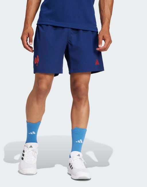 adidas Performance – Dunkelblaue Shorts im Auswärtsspiel-Design des französischen Rugbyteams